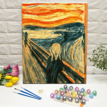 Masterpiece the Scream by Edvard Munch DIY Wall Art Decor Paint by Numbers Kits
